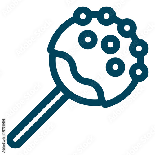 Jawbreaker lollipop stroke icon