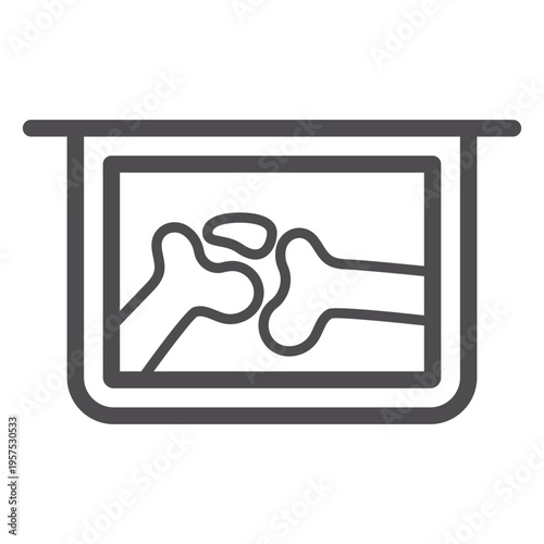 Joint x ray stroke icon