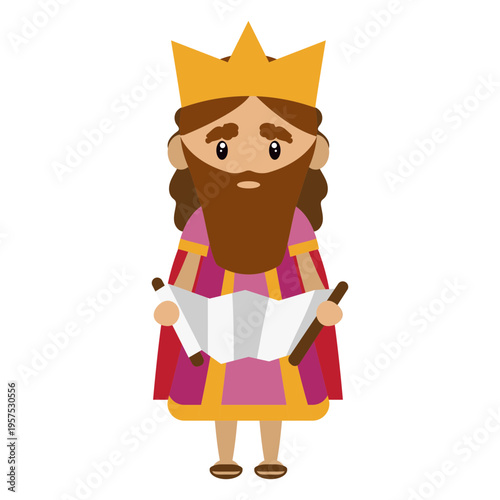 King david character illustration