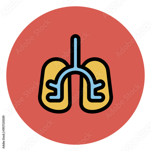Lungs organ icon