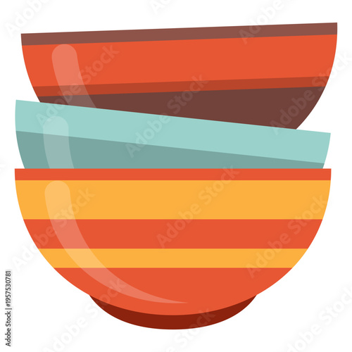 Stack of bowls icon
