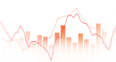 Transparent png Economic crisis, financial background. Financial graph chart falling,global economic recession, stock market crash, growth inflation.	
