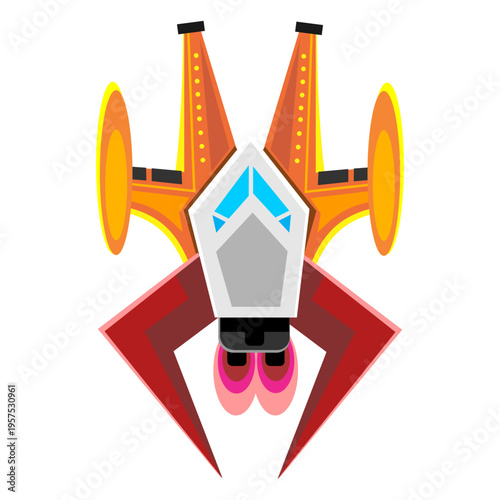 Arcade spaceship icon