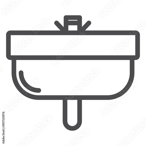 Bathroom sink stroke icon