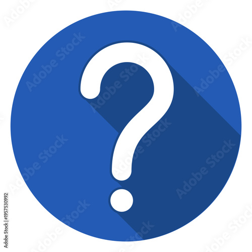 Blue circle question mark icon