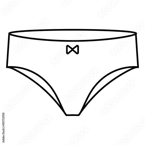 Female panties stroke icon