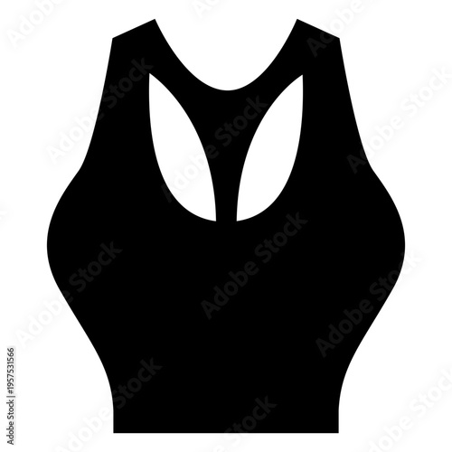 Women sports bra flat icon