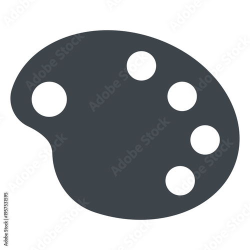 Drawing palette flat school icon