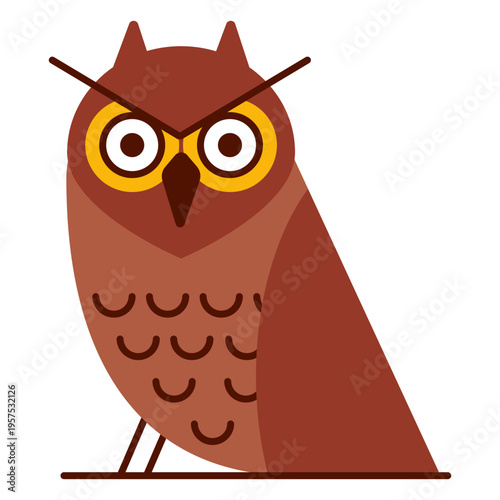 Angry owl illustration
