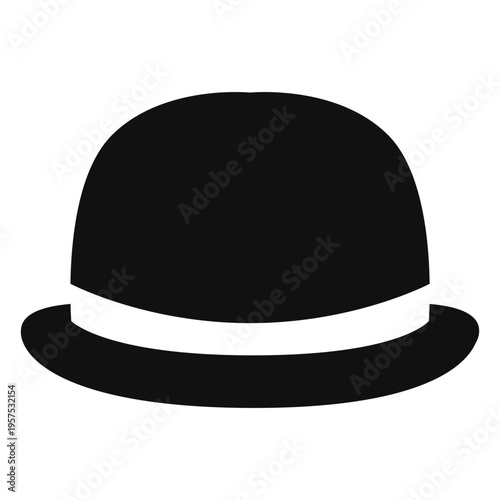 Bowler hat front view icon
