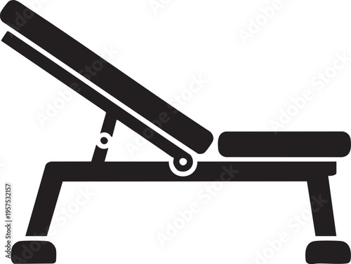 Black silhouette of an adjustable lounge chair perfect for relaxation