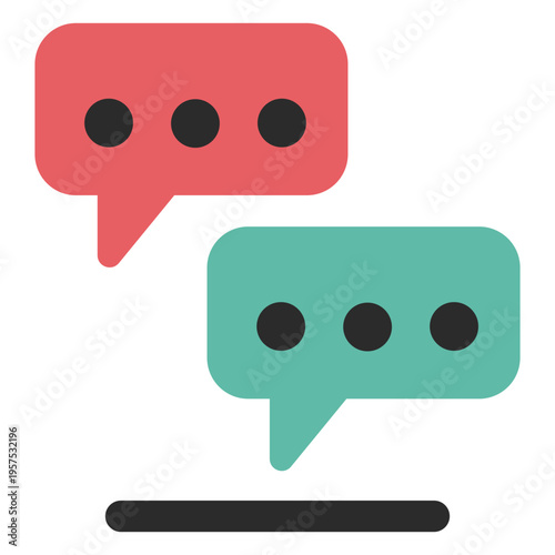 Chat support colored stroke icon