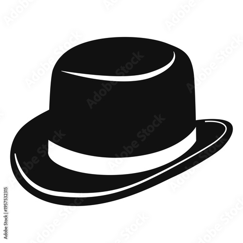 Derby hat flat icon