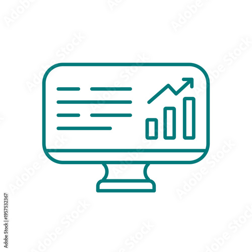 Graphic chart board stroke icon