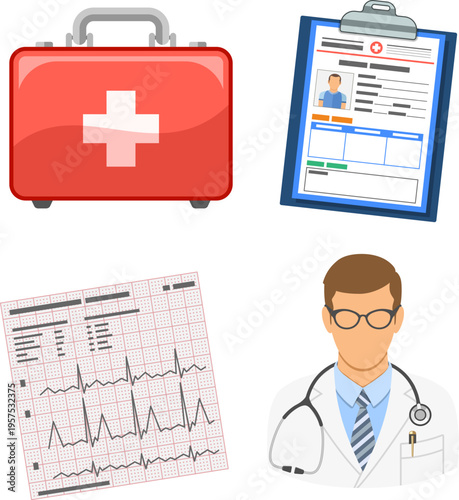 Medical doctor square banner