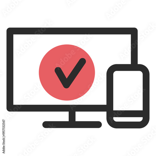 Optimised website colored stroke icon