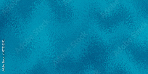 Shiny silver foil texture. Soft blue foil glass texture background. Abstract gradient bright light reflection and shiny rough texture surface. Glass effect background