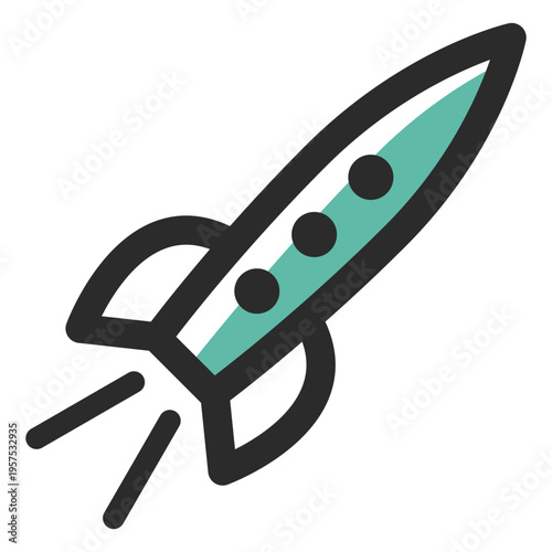 Canvas Print Skyrocket icon