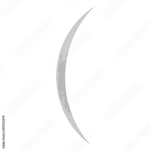 Thin crescent moon icon