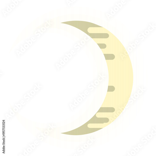 Waxing crescent moon icon