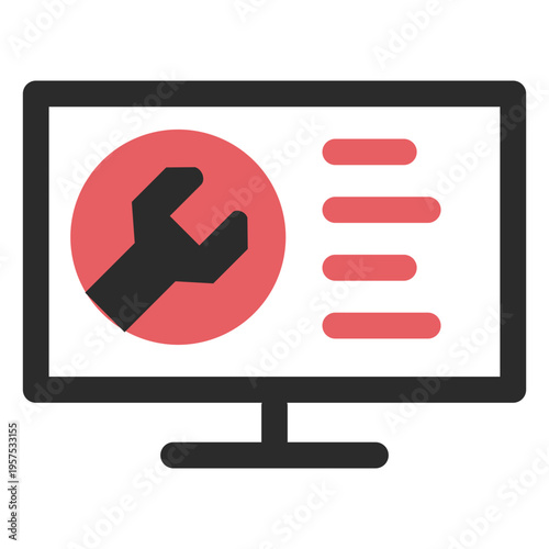 Website maintenance colored stroke icon