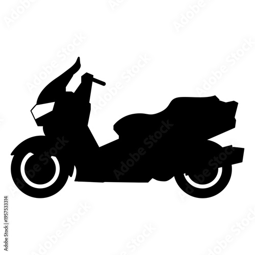 Motor scooter motorcycle vehicle silhouette