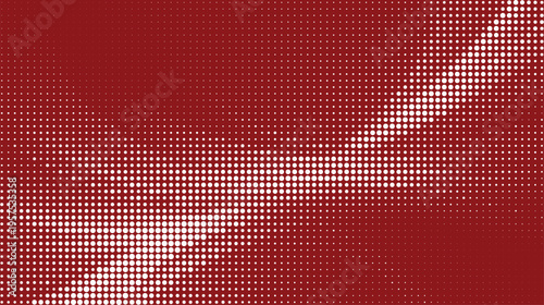Abstract Red and White Halftone Pattern Background.
