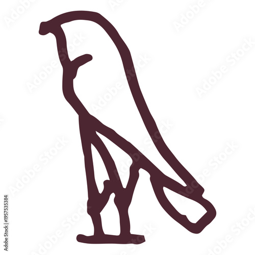 Ancient egypt bird hieroglyphics symbol