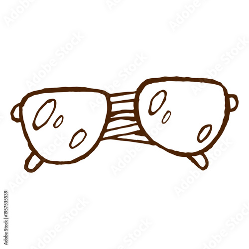 Camping sunglasses hand drawn icon