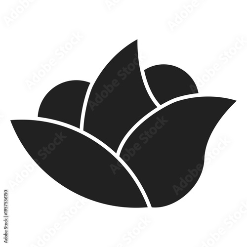 Simple spa flower icon