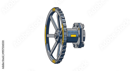 Industrial Valve with Wheel Control Mechanism.