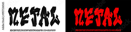 METAL word graffiti tag style design