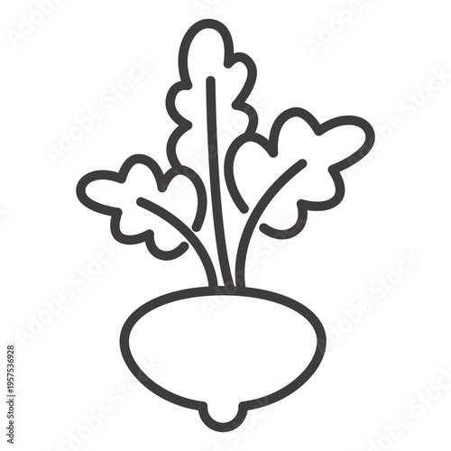 Radish crop stroke icon