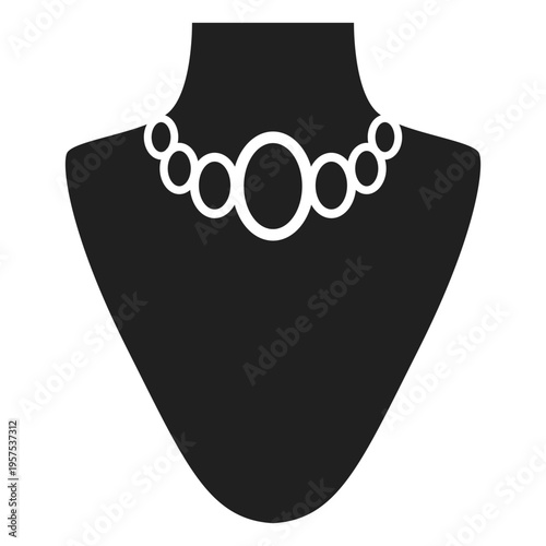 Choker necklace black icon