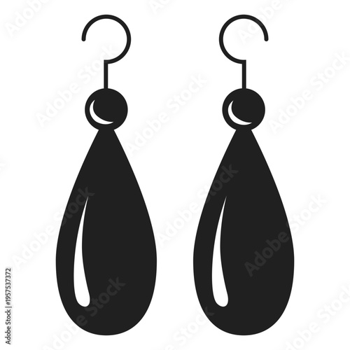 Dangle earrings black icon