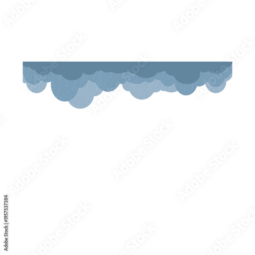 Dark heavy rain clouds vector