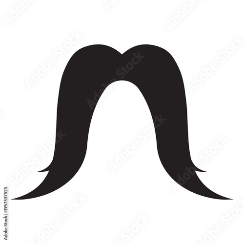 Fu manchu moustache icon