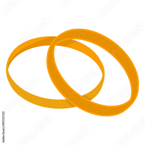 Gold couple rings vector