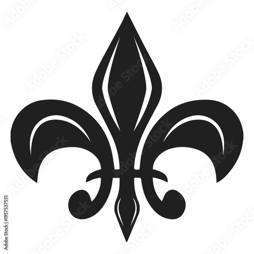 Floral brooch black icon