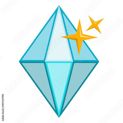 Shiny diamond stone vector