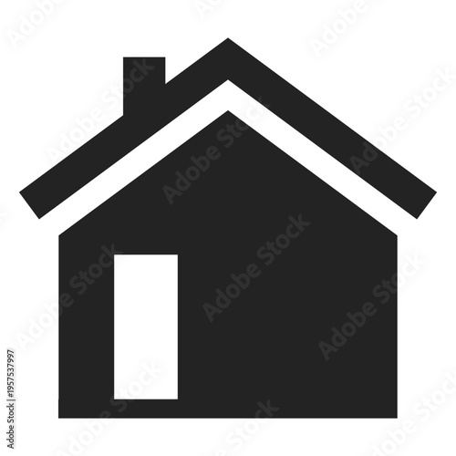 Simple black home icon