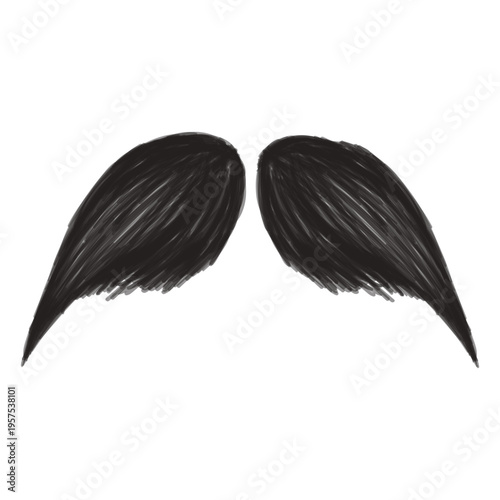 The bandito style moustache brush stroke icon