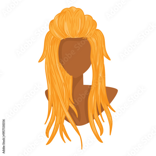 Blonde woman hair icon