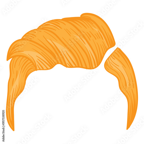 Slicker back men hair illustration