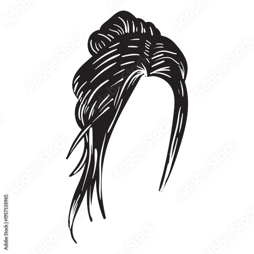Twisted topknot hair icon