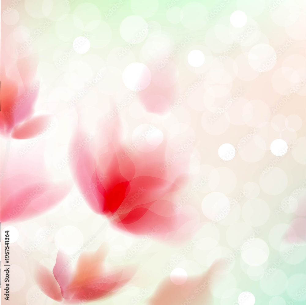 Fototapeta premium Abstract Flowers Isolated White Background