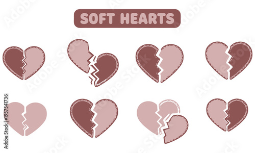 Broken Heart Collection Soft Graphics Design