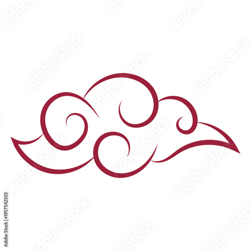 Cloud pattern silhouette