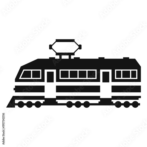 Electric locomotive silhouette