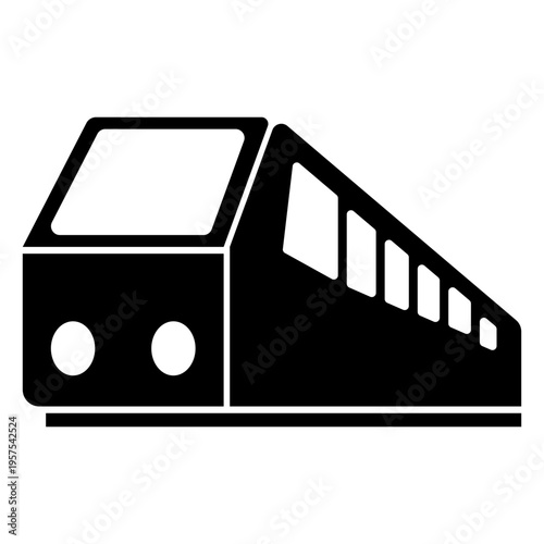 Electric train silhouette